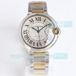 TW Factory Swiss 2824 Cartier Ballon Bleu Copy Watch Two-tone Strap 